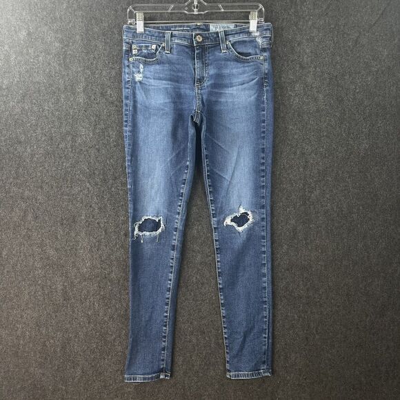 AG Adriano Goldschmied Jeans Women’s 28R Blue The Legging Ankle Super Skinny - Picture 1 of 14